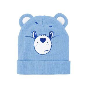 CARE BEARS Blue Grumpy Bear Winter Beanie Hat NEW NWT